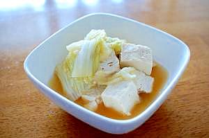 冷凍豆腐と白菜のあっさり煮