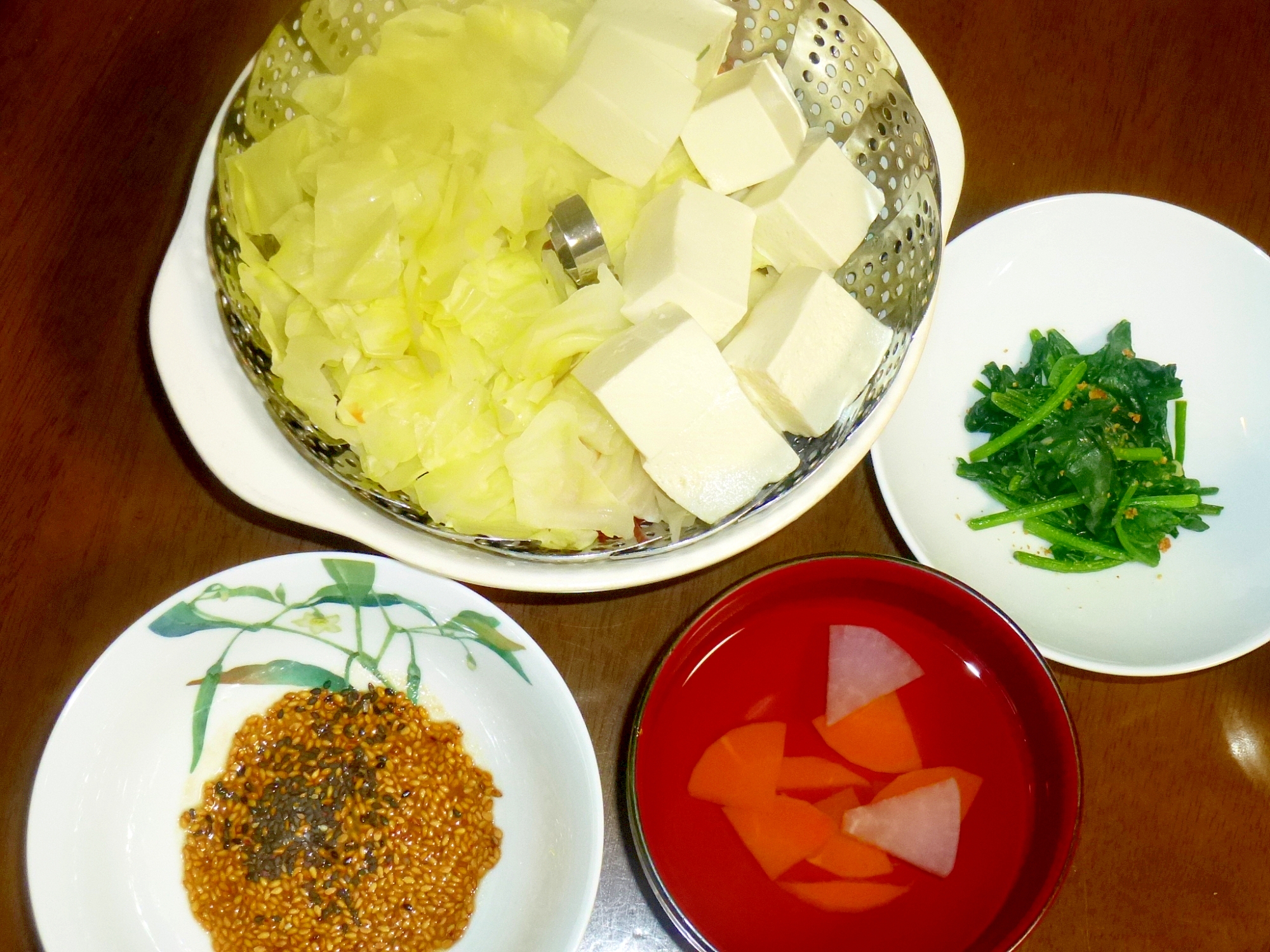 ヘルシー☆蒸し豆腐とお野菜