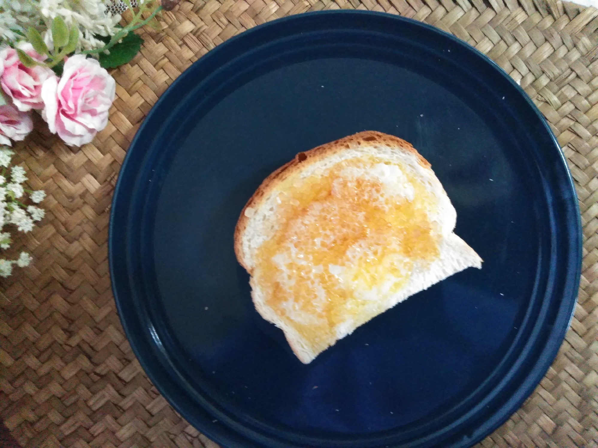 朝食♪ザラメバタートースト