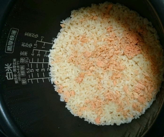 簡単白だし鮭ごはん