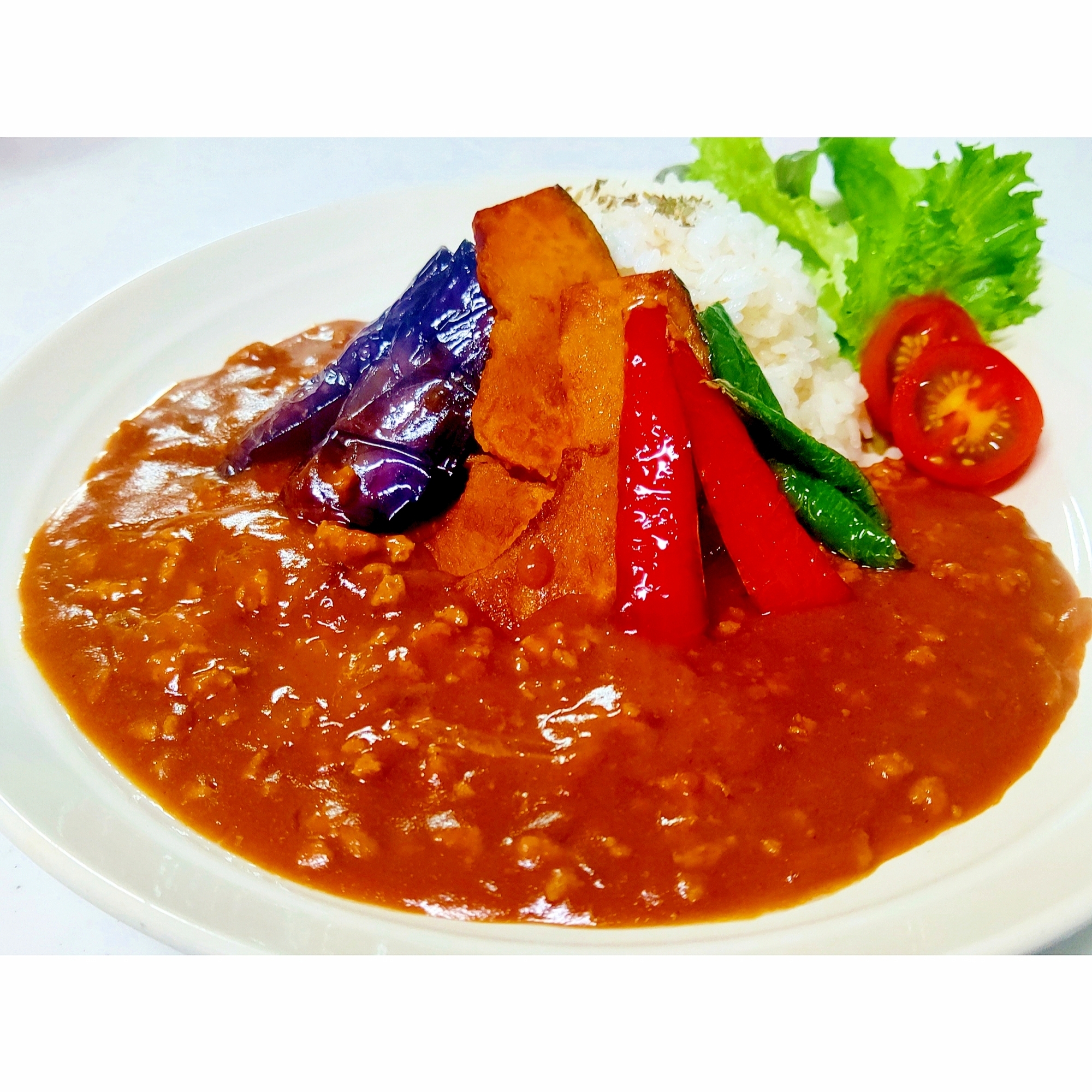 【素揚げ野菜がおいしい】夏野菜のカレー