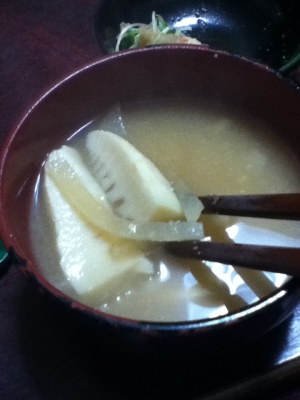 竹の子と大根の味噌汁