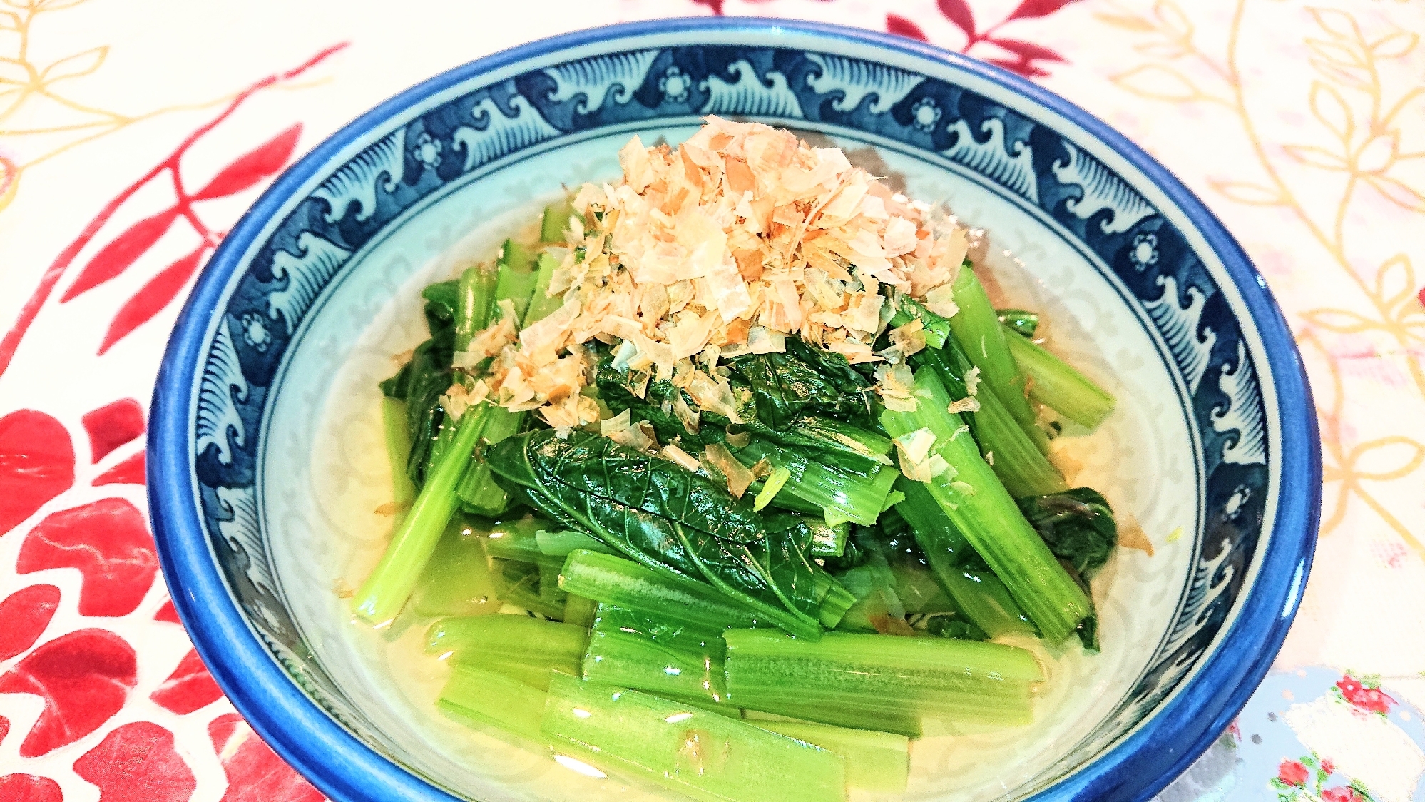 レンジde 白だしの小松菜おひたし レシピ 作り方 By Mikaan 楽天レシピ