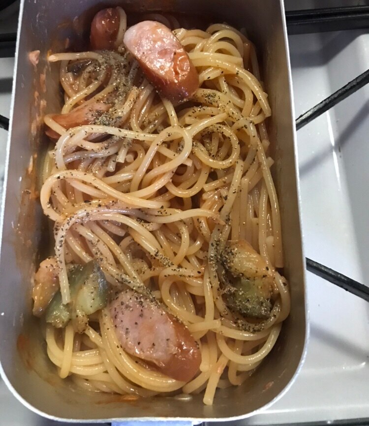 メスティンでなすとツナ ウインナーのトマトパスタ レシピ 作り方 By ボンド子 楽天レシピ