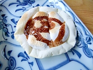 餃子の皮で♪チョコマシュマロのデザートピザ