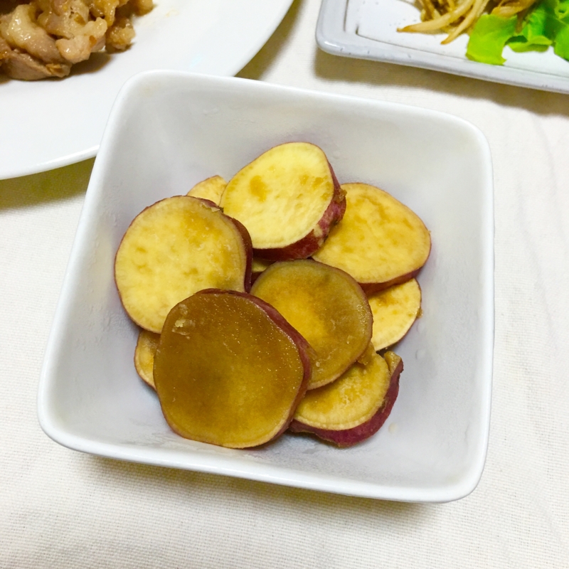 超ズボラ少量おかず！さつま芋のレンジで砂糖醤油味♡