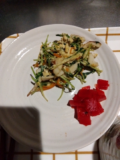 お弁当にも☆ちくわと水菜のマヨポン酢和え