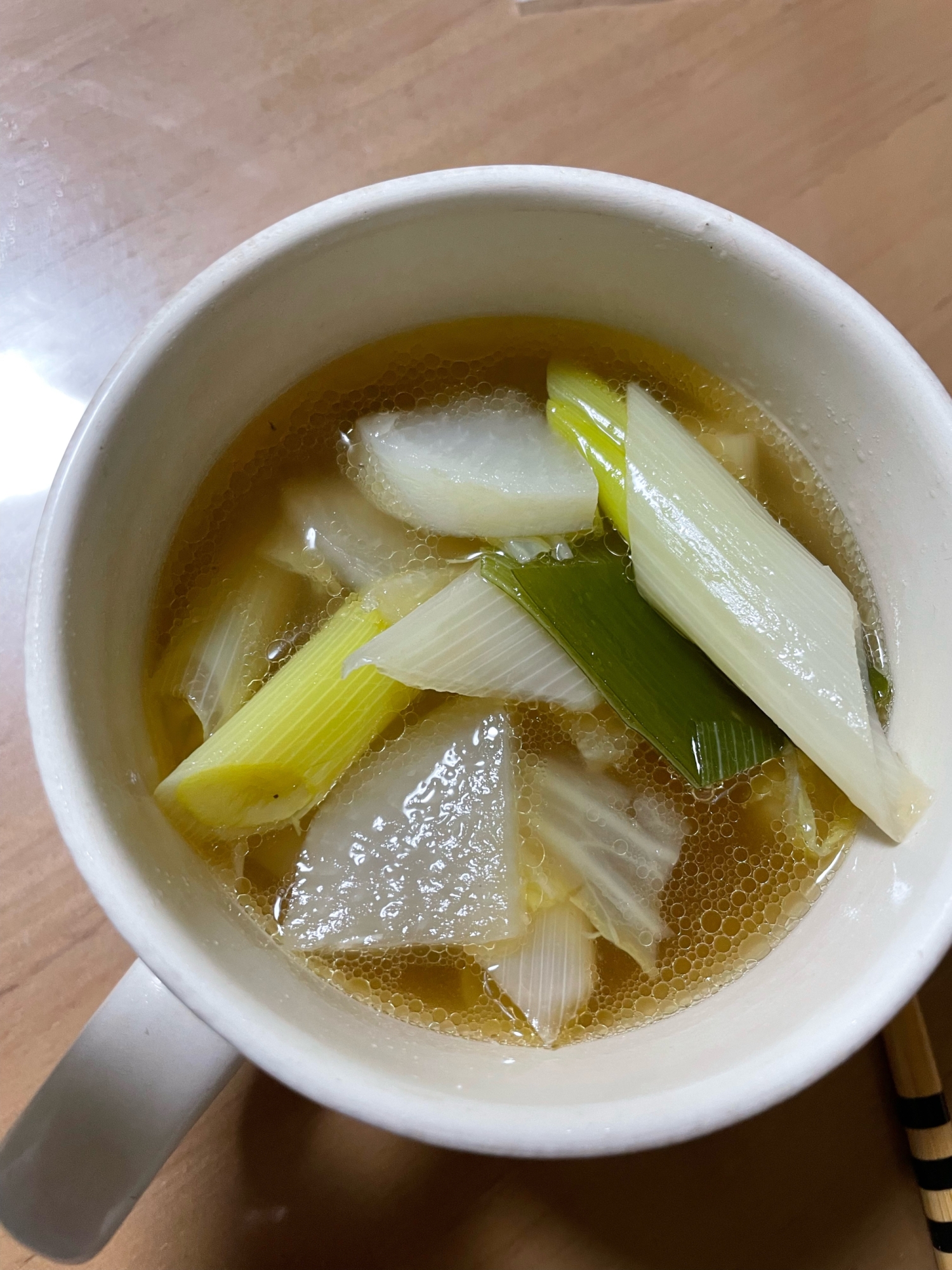 大根とネギのポトフ