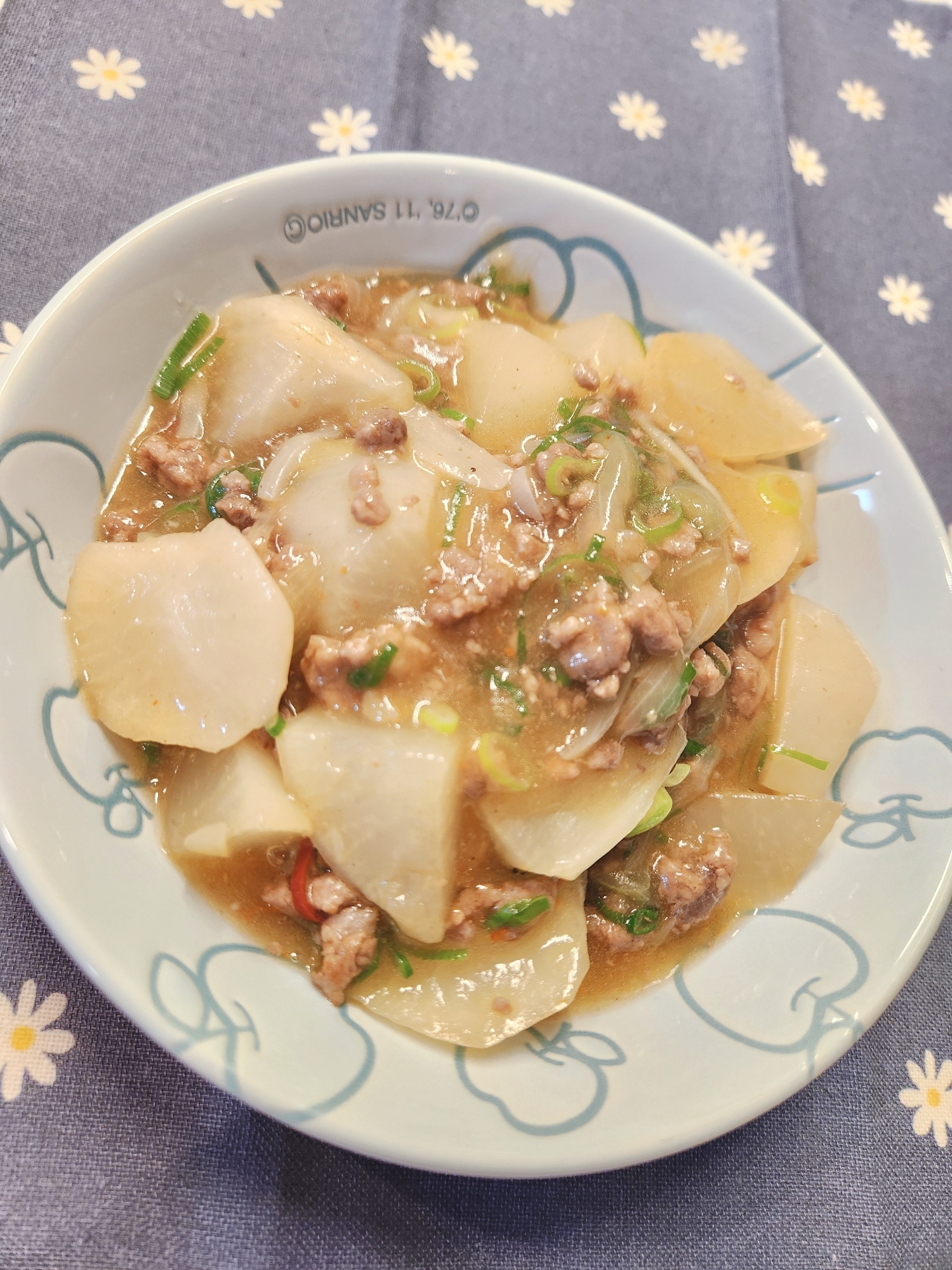 【おかず】大根とひき肉のピリ辛中華あん