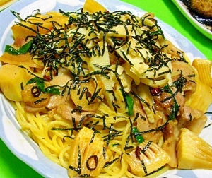 豚バラと筍のオイルパスタ柚子胡椒風味 レシピ 作り方 By Garammaster 楽天レシピ