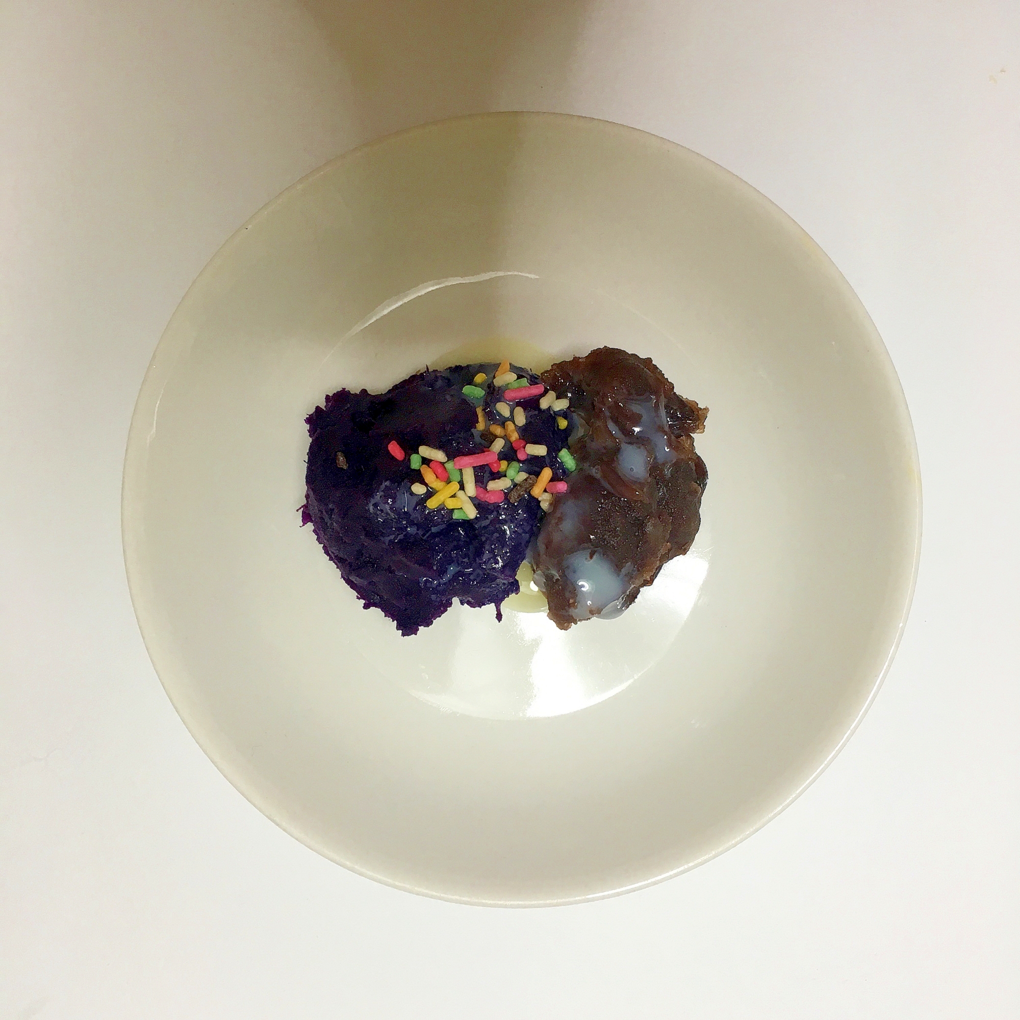 紫芋＆あんこミルクパフェ