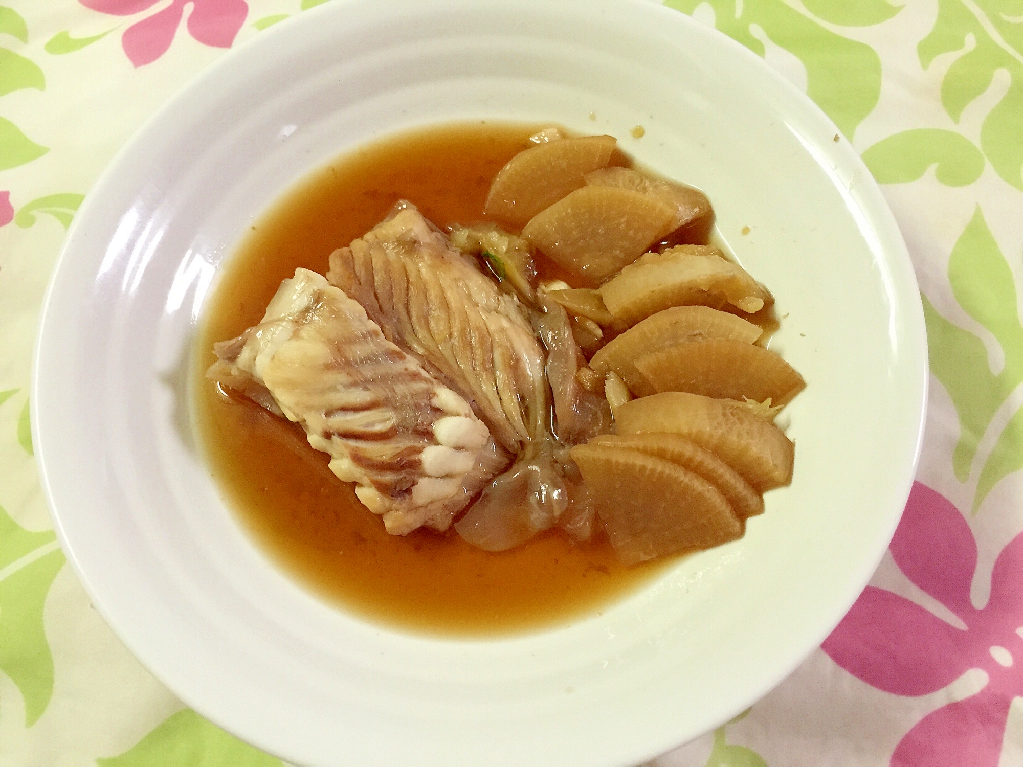 圧力鍋で簡単5分!とろっと柔らかカスベの煮物