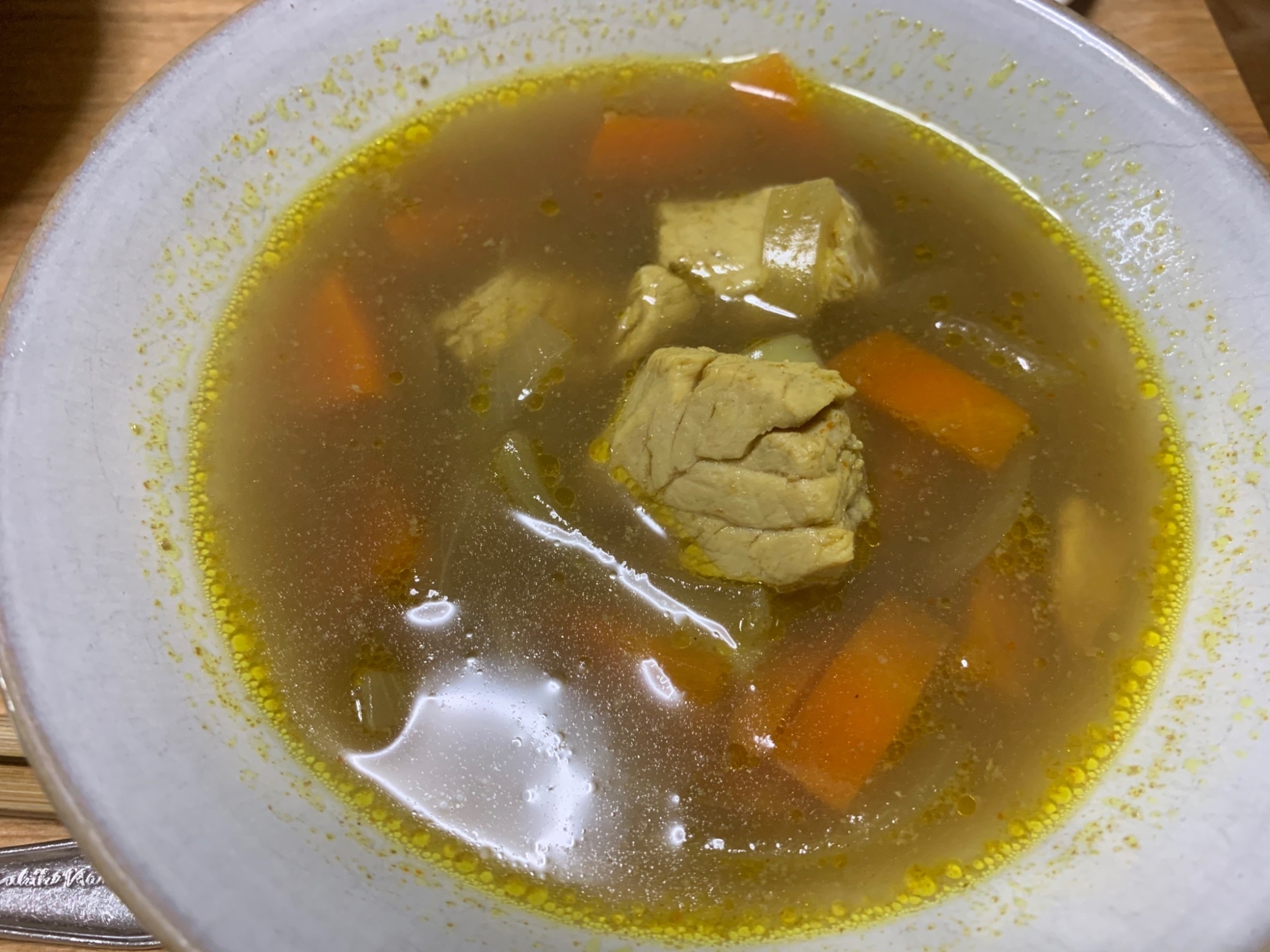 ブリ入りカレースープ