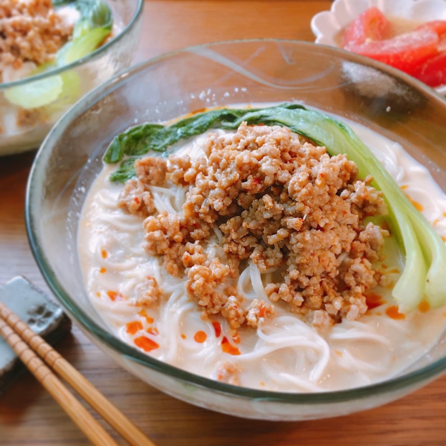 ランチにも♡冷やし豆乳坦々そうめん