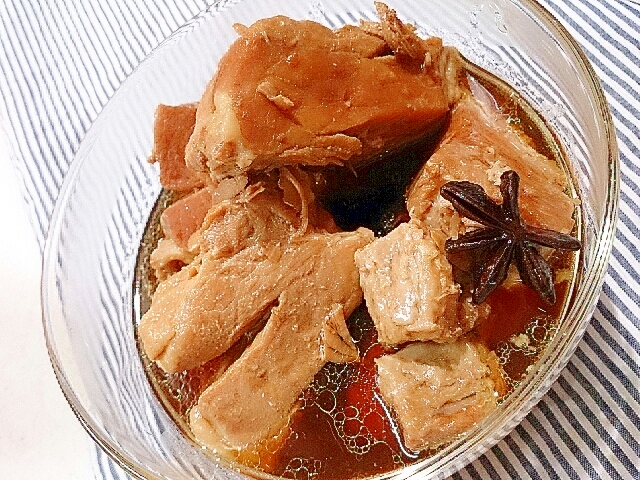 とんてき用の豚肉で角煮(圧力鍋)