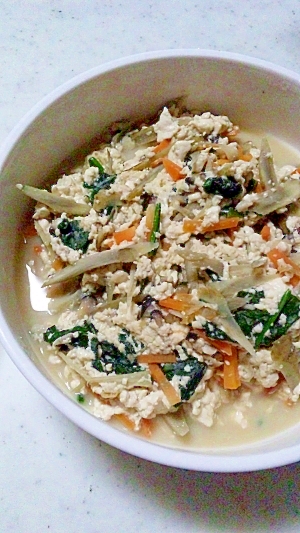 余った豆腐を活用！煎り煮豆腐