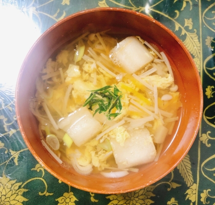 大根・水菜の中華たまごスープ〜毎日簡単〜