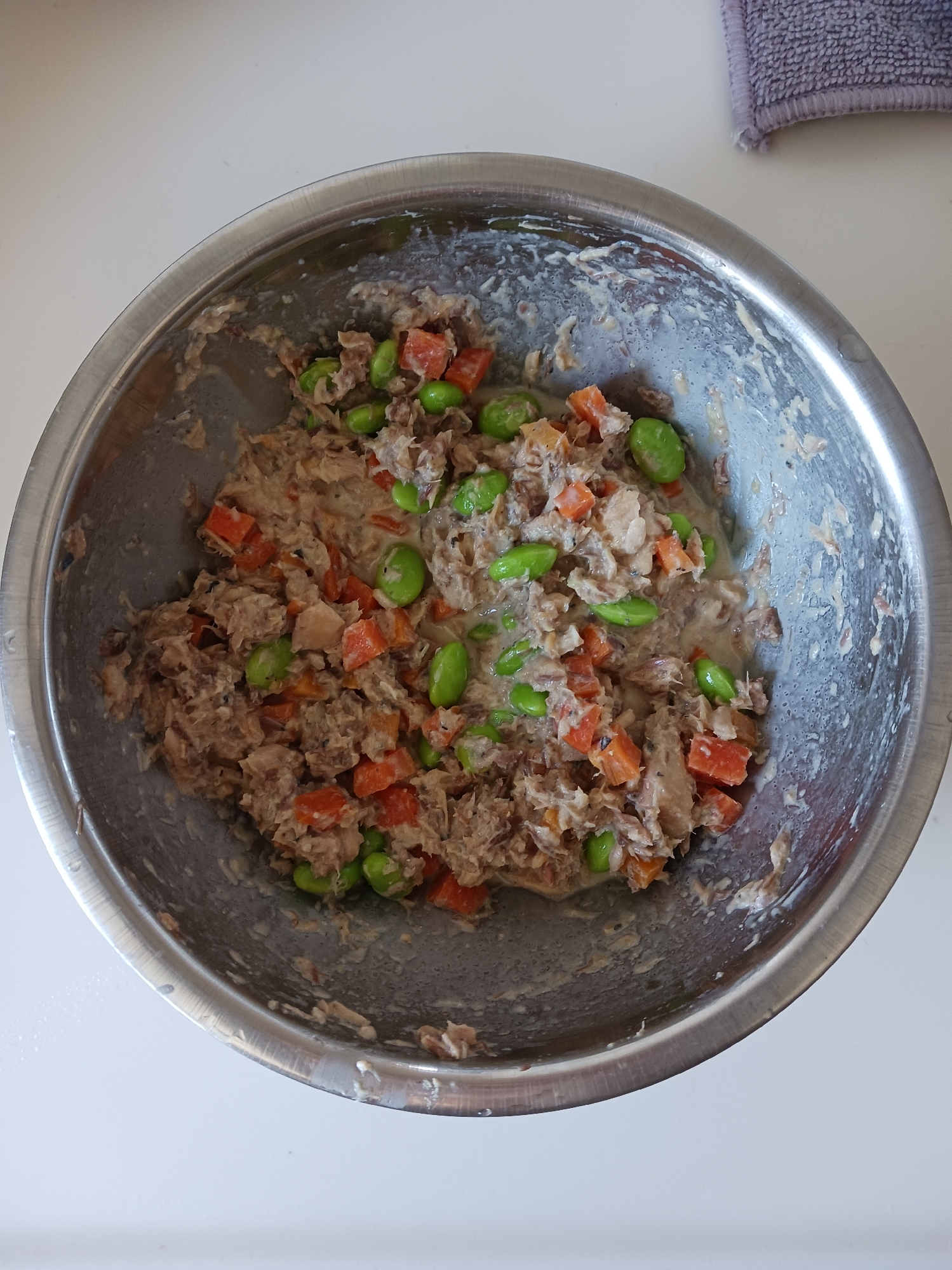 鯖のマヨポン和え