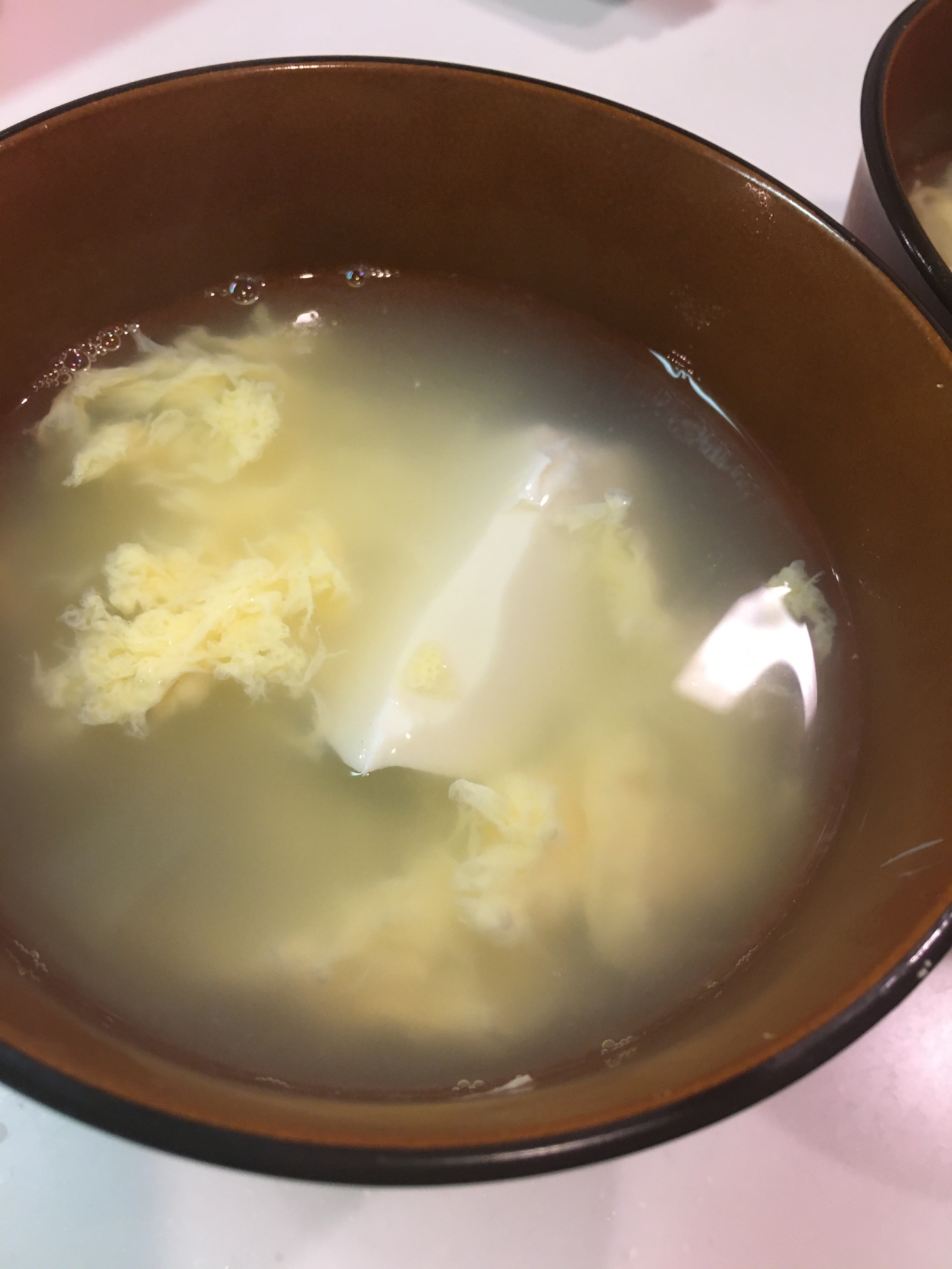 胃弱メシ　きぬ豆腐とかき玉の簡単すまし汁