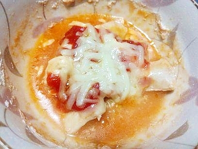 鶏むね肉の　ケチャマヨチーズ