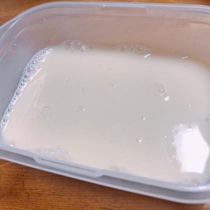 練乳と豆乳ヨーグルトの豆乳寒天
