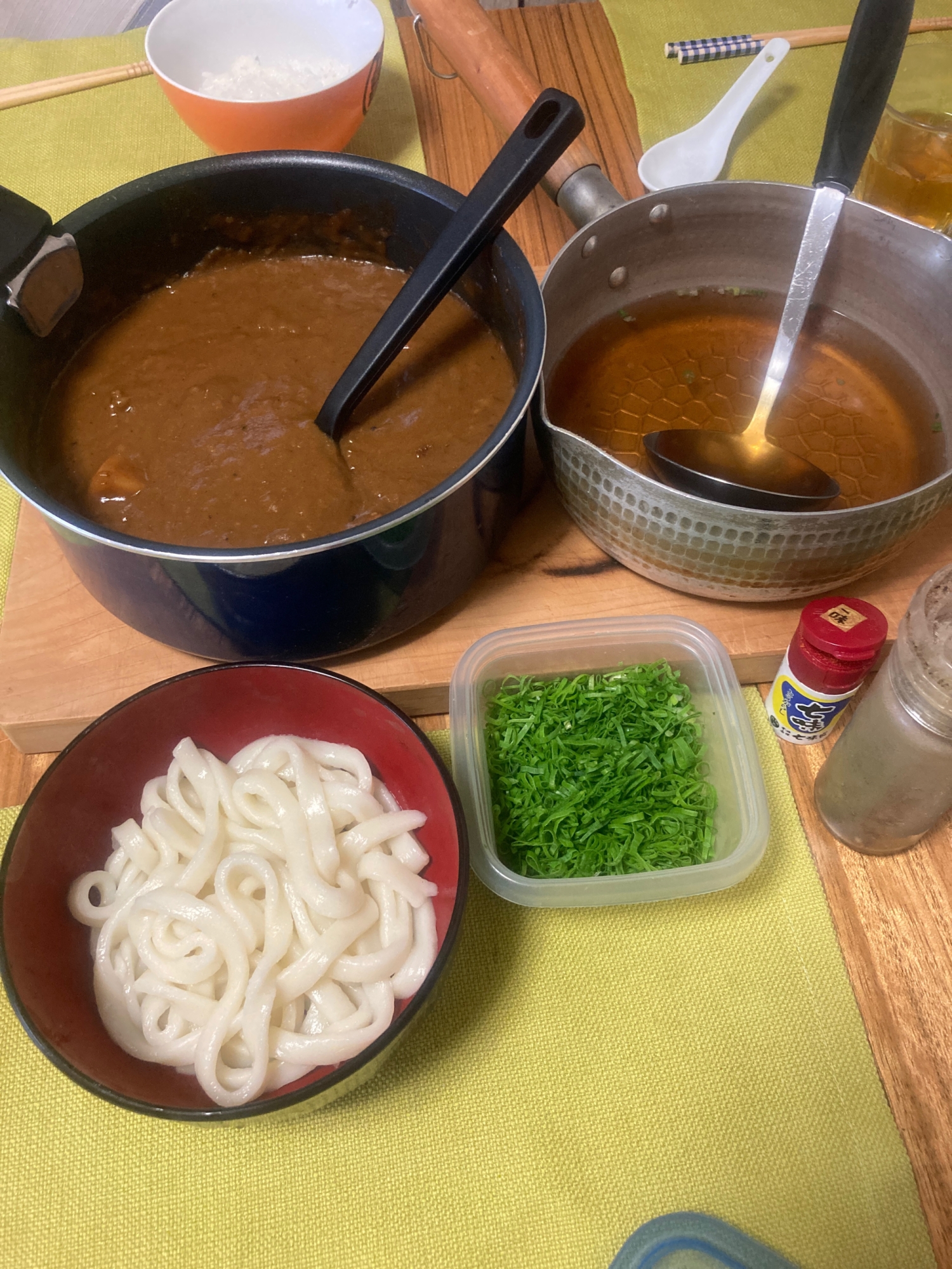 うちの麺 お好みでカレーうどん献立 レシピ 作り方 By おいしんぼ 楽天レシピ