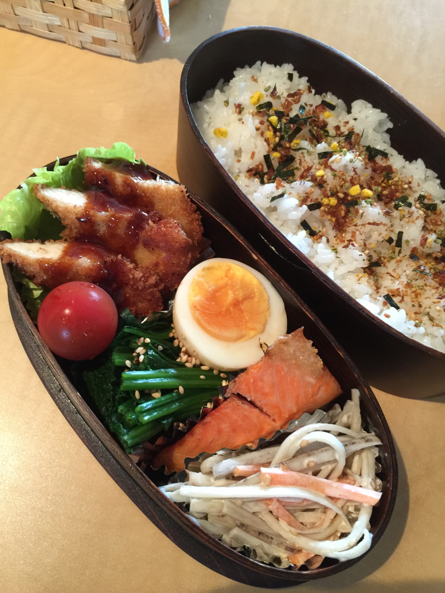 今日のパパのお弁当！チキンカツ弁当