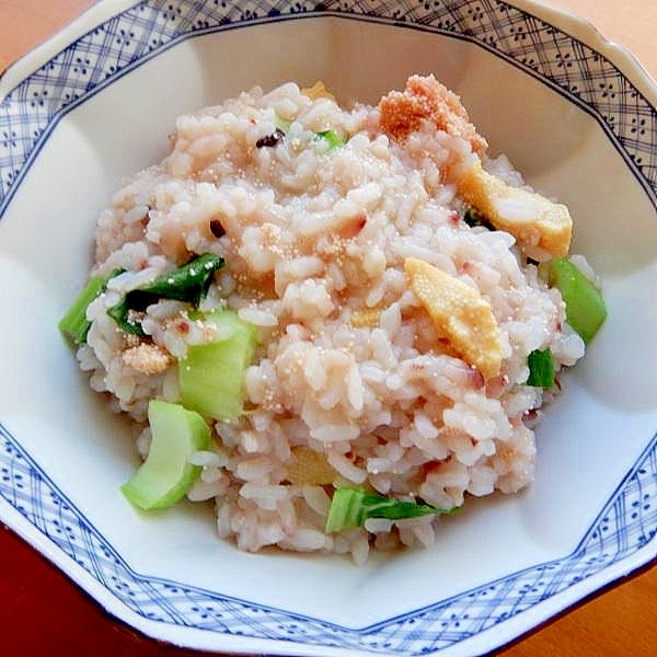 まな板なし４分！？数の子&明太子ちょっとの粥♪