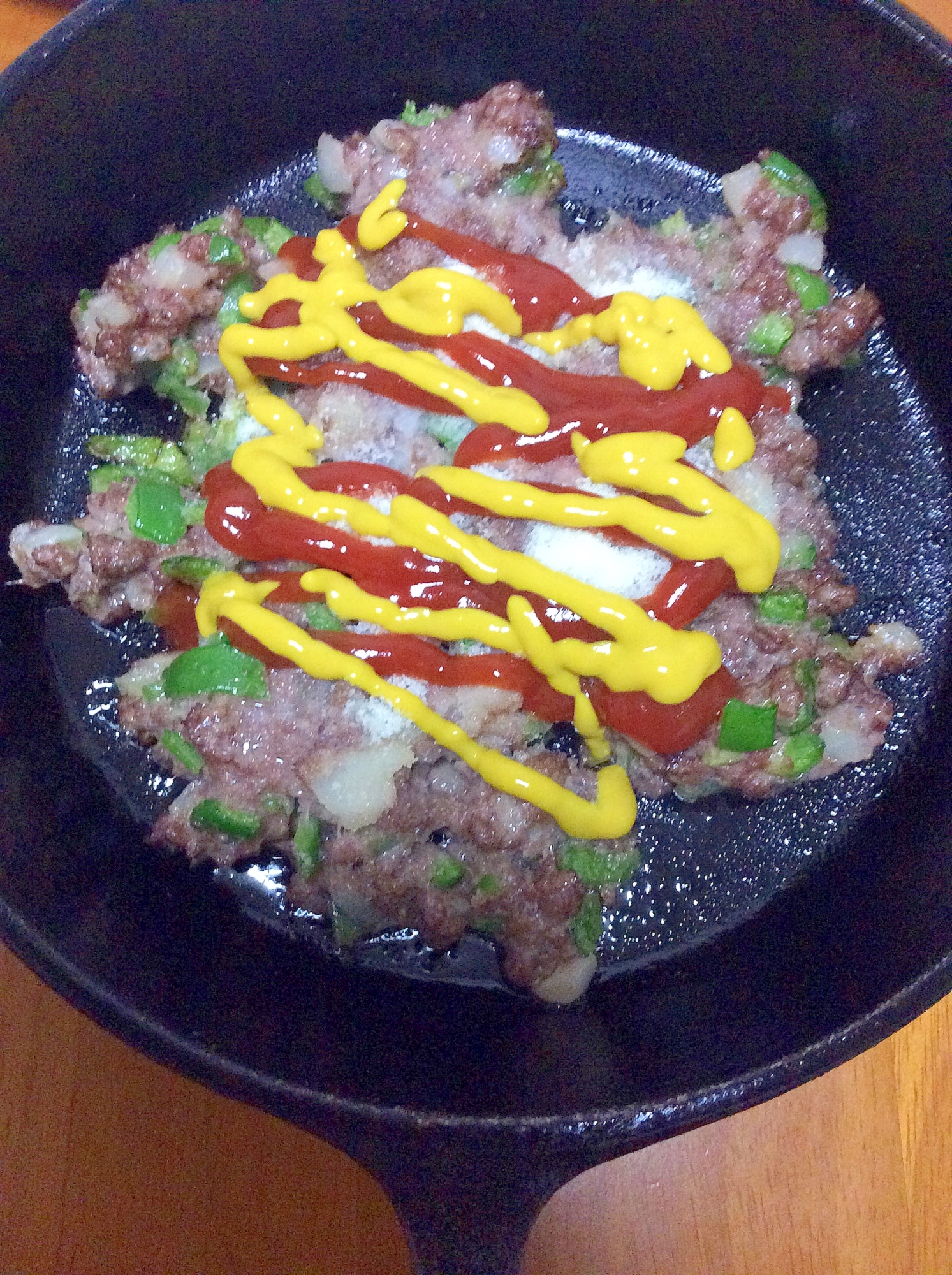 ひき肉ピーマンパン粉焼き