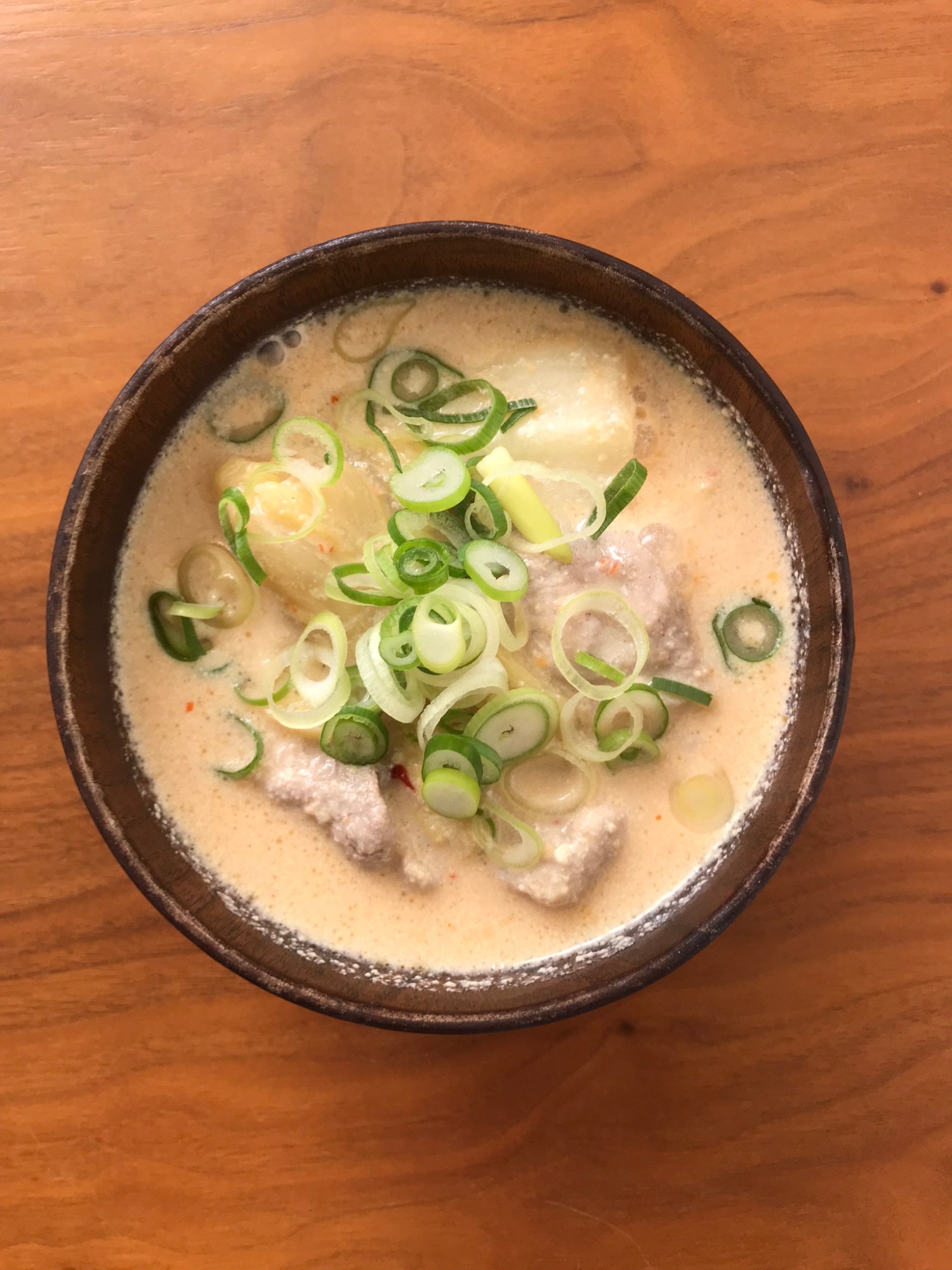 サバ缶と豆乳で作るあら汁風