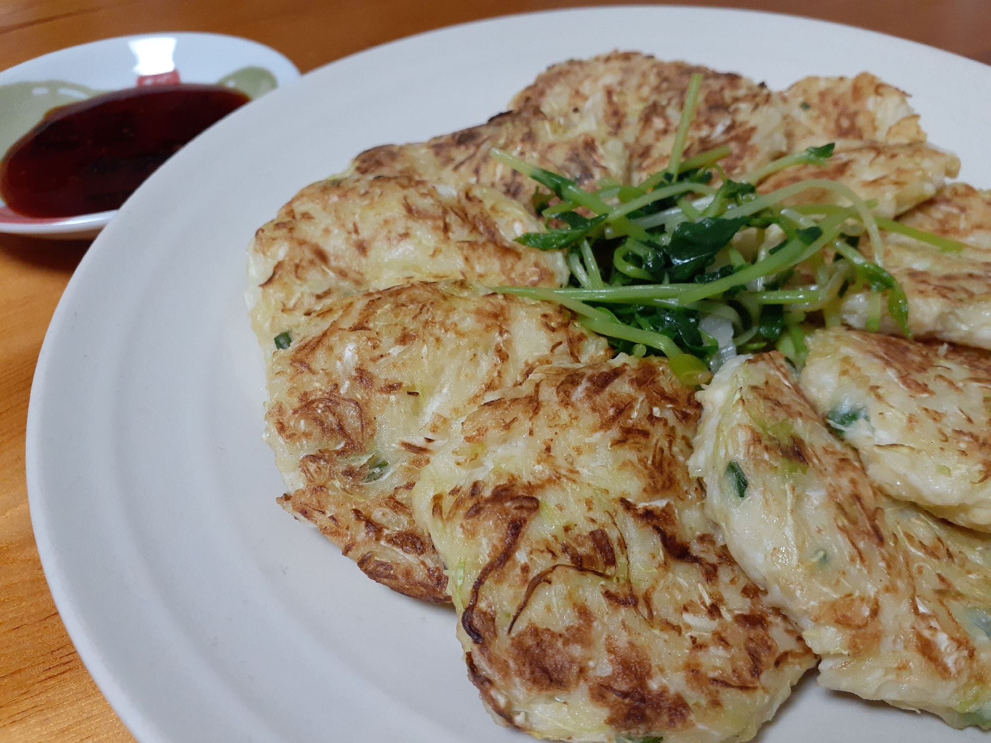 節約満腹!豆腐とキャベツのもっちり焼き!