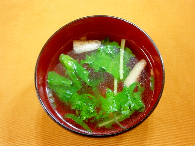 菜の花と揚げのお吸い物 レシピ 作り方 By なな1151 楽天レシピ 菜の花と揚げのお吸い物 レシピ 作り方 By なな1151 楽天レシピ