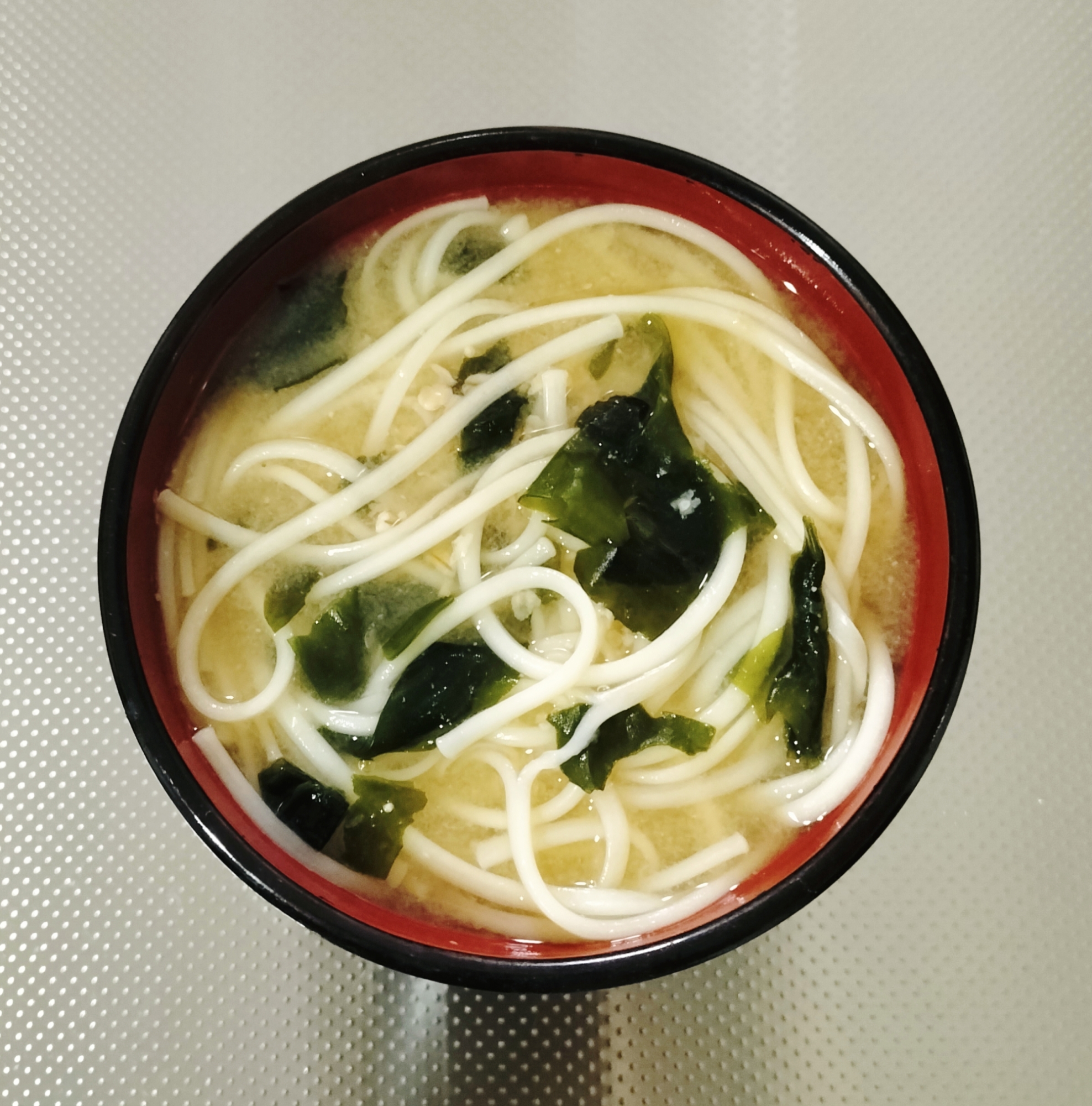 【あったか♡】素麺のワカメ味噌汁