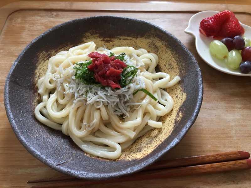 大葉しらす梅干しのっけうどん