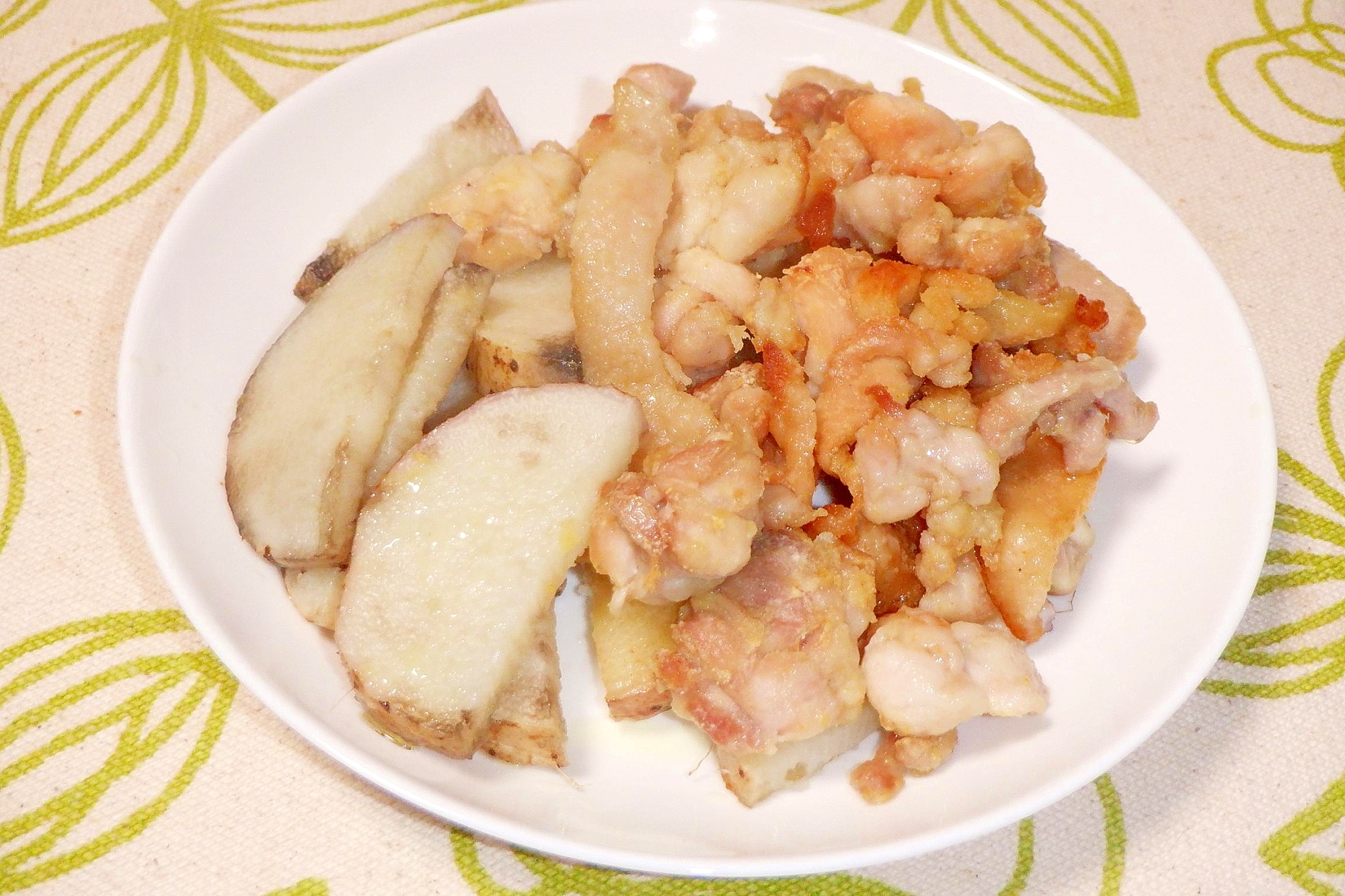 トースターで簡単 鶏皮で揚げずに唐揚げと焼き長芋 レシピ 作り方 By ひーじゃーまん 楽天レシピ