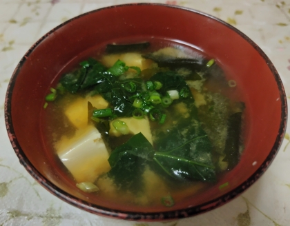 時には、小松菜を味噌汁に入れるのも良いですよね♪レシピ、有り難うございました(^^)/