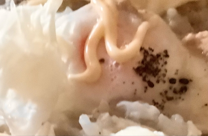 黒ごまマヨの目玉焼き