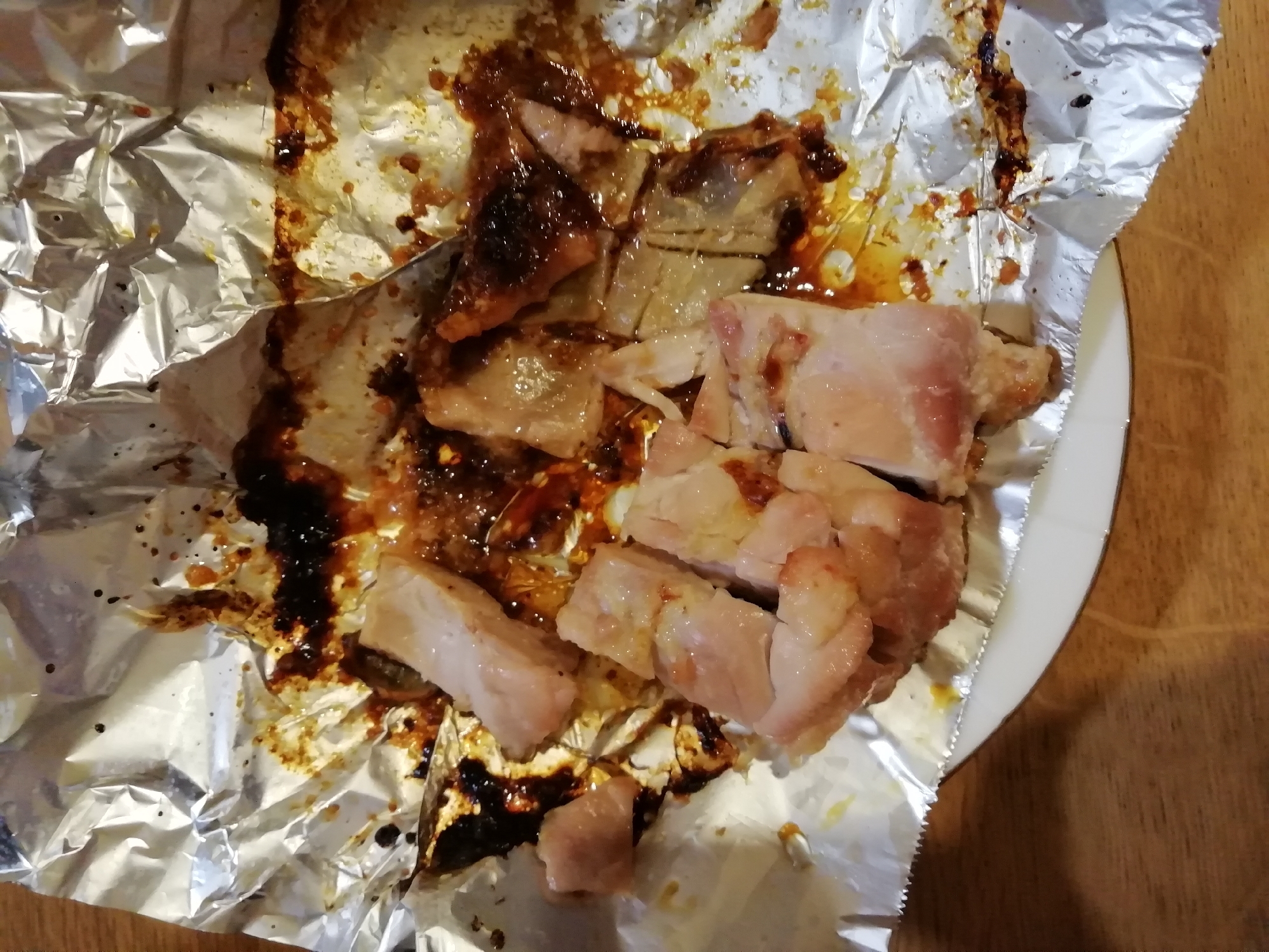 鶏もも肉の塩麹ホイル焼き