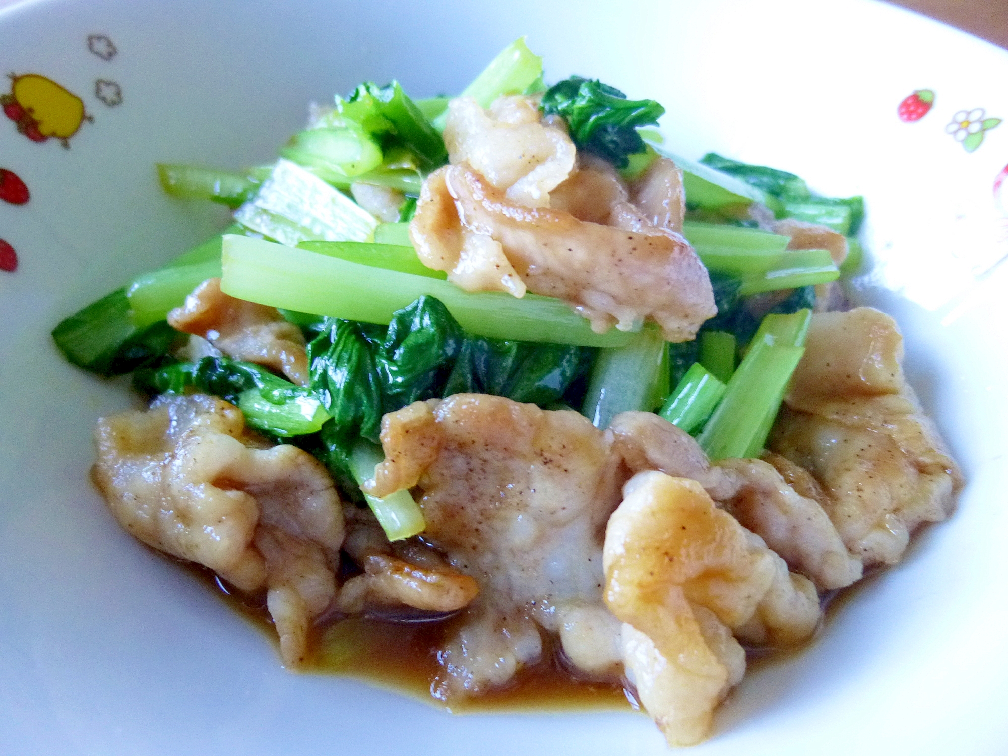 豚と小松菜の炒め物