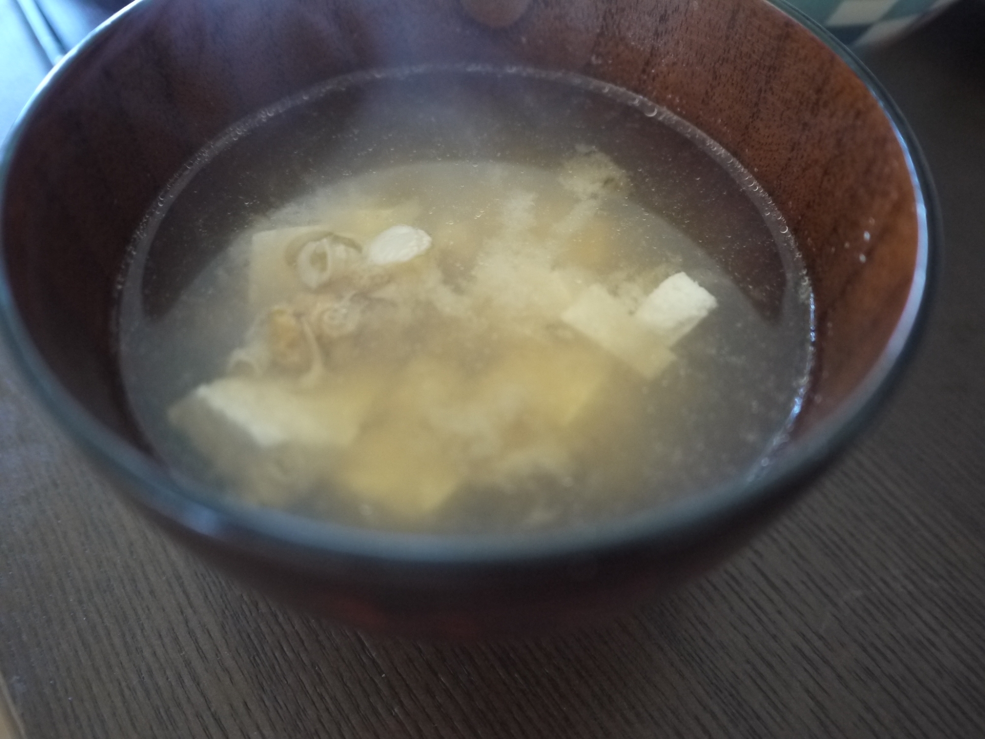 べびーほたてと豆腐のお味噌汁
