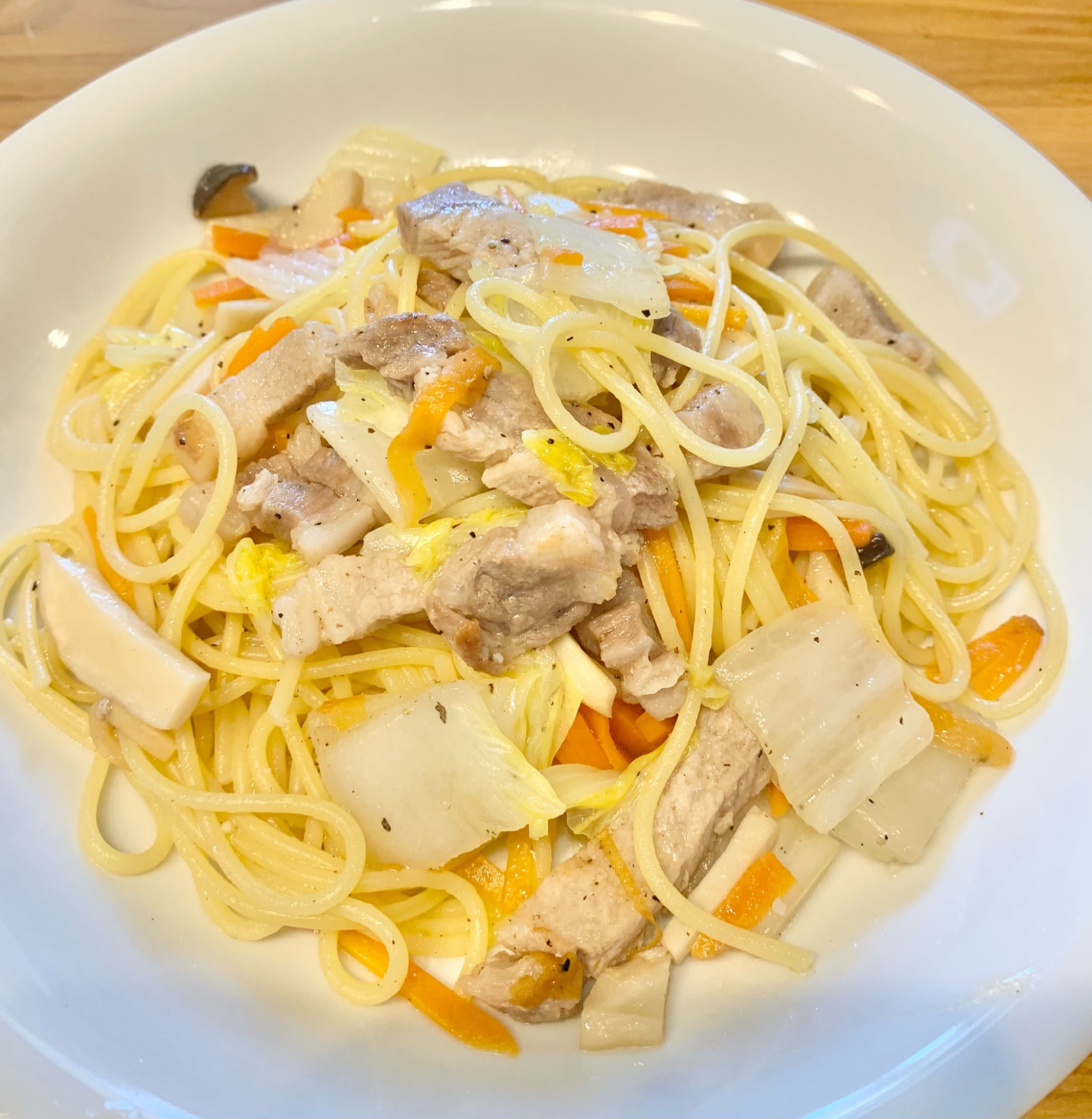 パスタで☆塩焼きそば風スパゲッティ