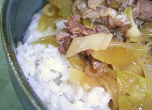 牛肉の切り落としで　牛丼を作ろう