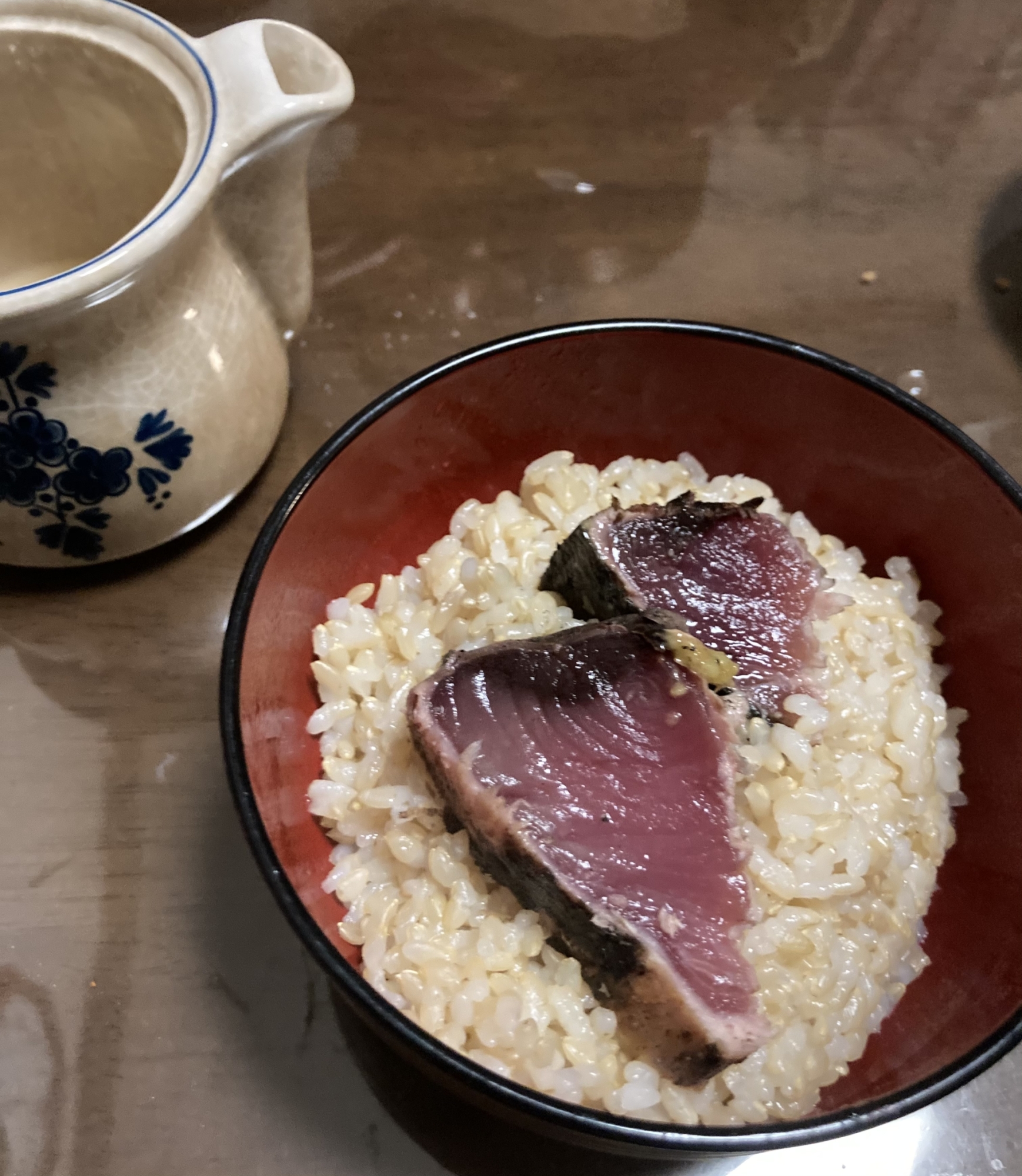 柚子だし汁がけ鰹のたたきの丼！