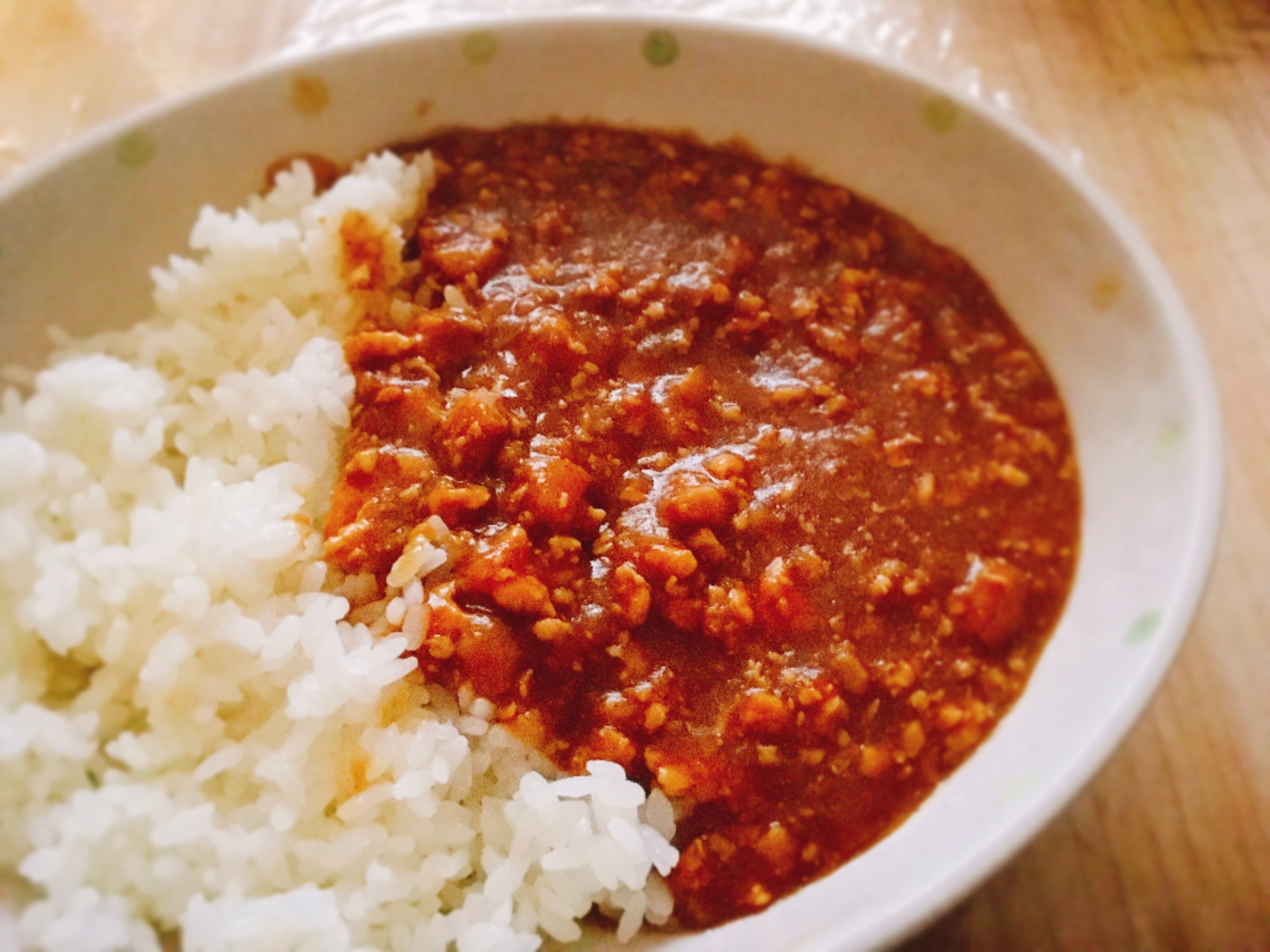 高野豆腐でかさまし☆チキンミンチカレー