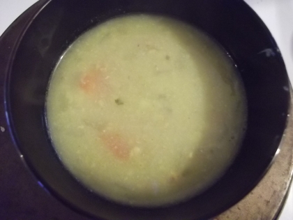 まろやかでおいしいスープになりました。ちょっと残ったカレーの再利用に便利ですね。ありがとうございます。