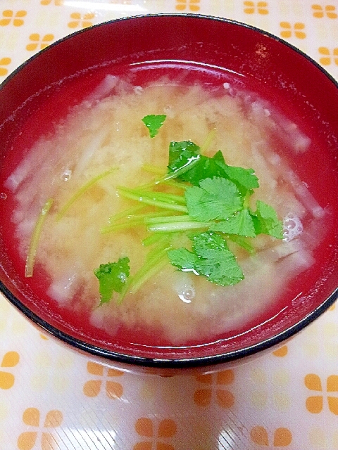 ✿大根と三つ葉のお味噌汁❤