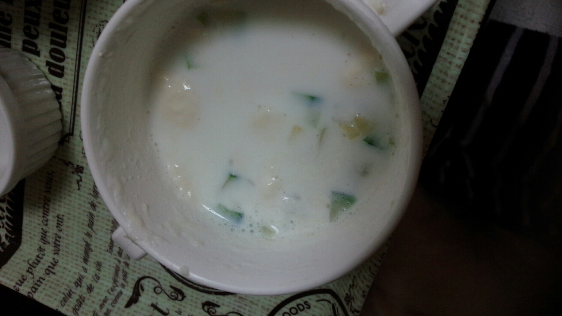 【離乳食後期】ズッキーニと豆腐のクリームスープ