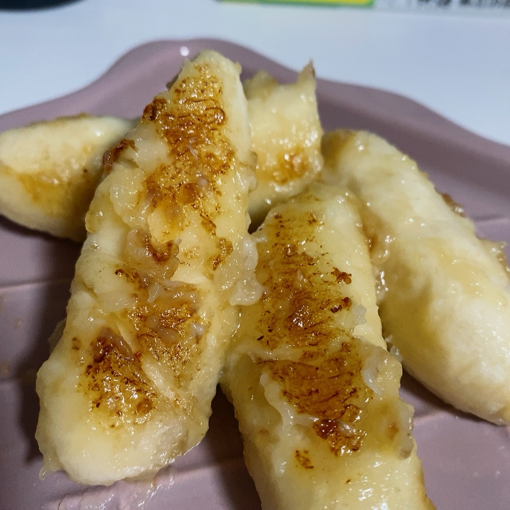 香ばしい♡フライパンで作る焼きバナナ♡簡単