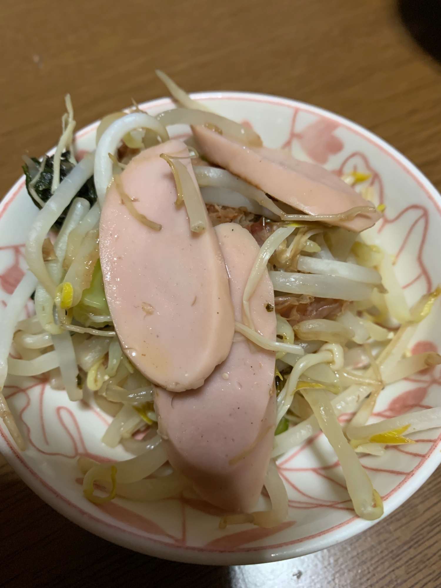 魚肉ソーセージのもやし炒め