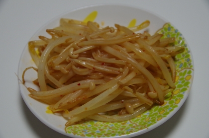 簡単節約、キムチともやし炒め